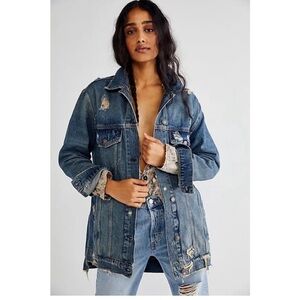 ZARA Ripped Jean Jacket